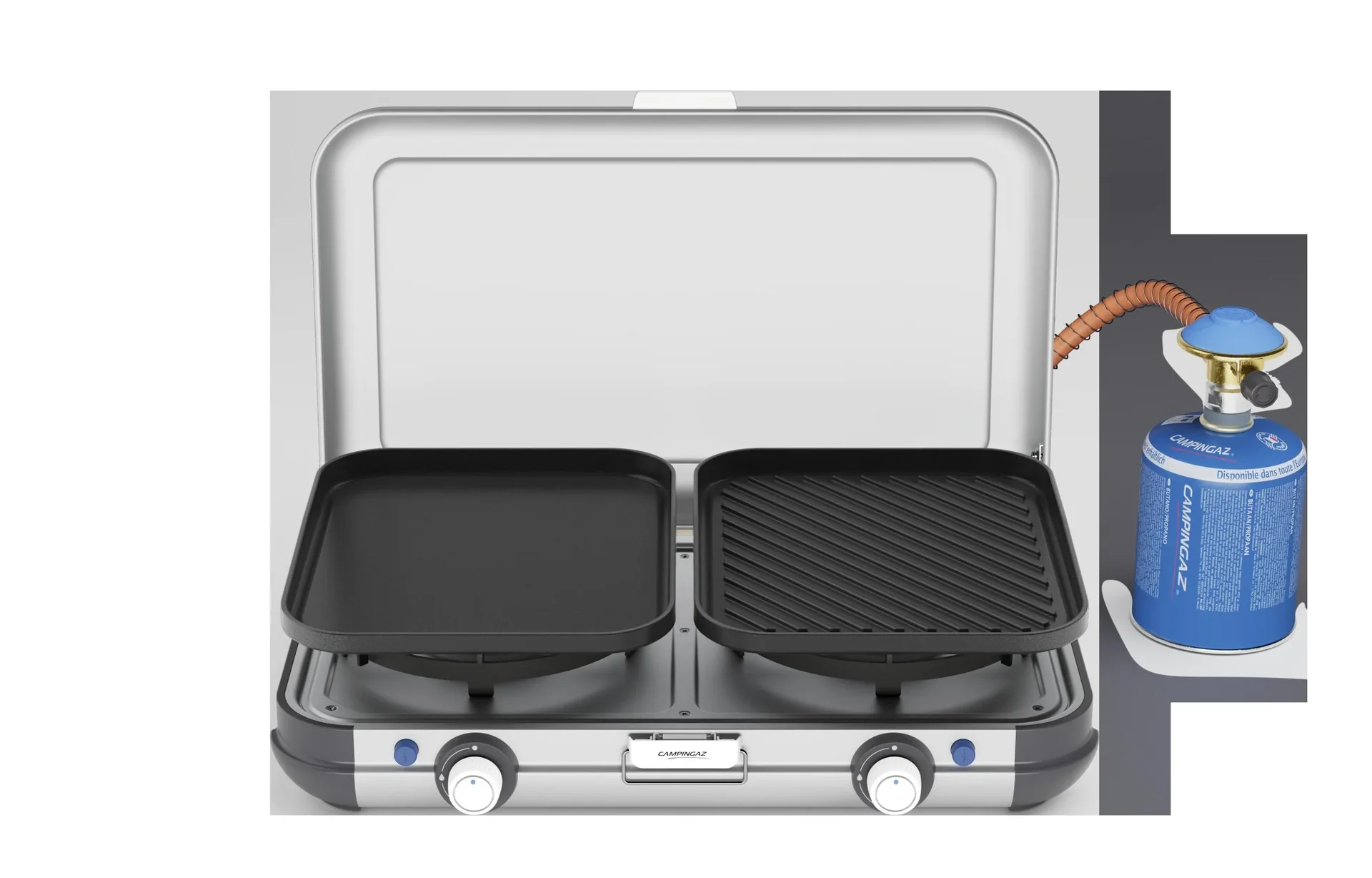 Camping Kitchen 2, Grill & Go CV, Kocher mit zwei Brennern, zwei extra Grillplatten - 3