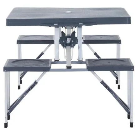 Campingtisch Alu Klappbar Schwarz 4 Personen - 8