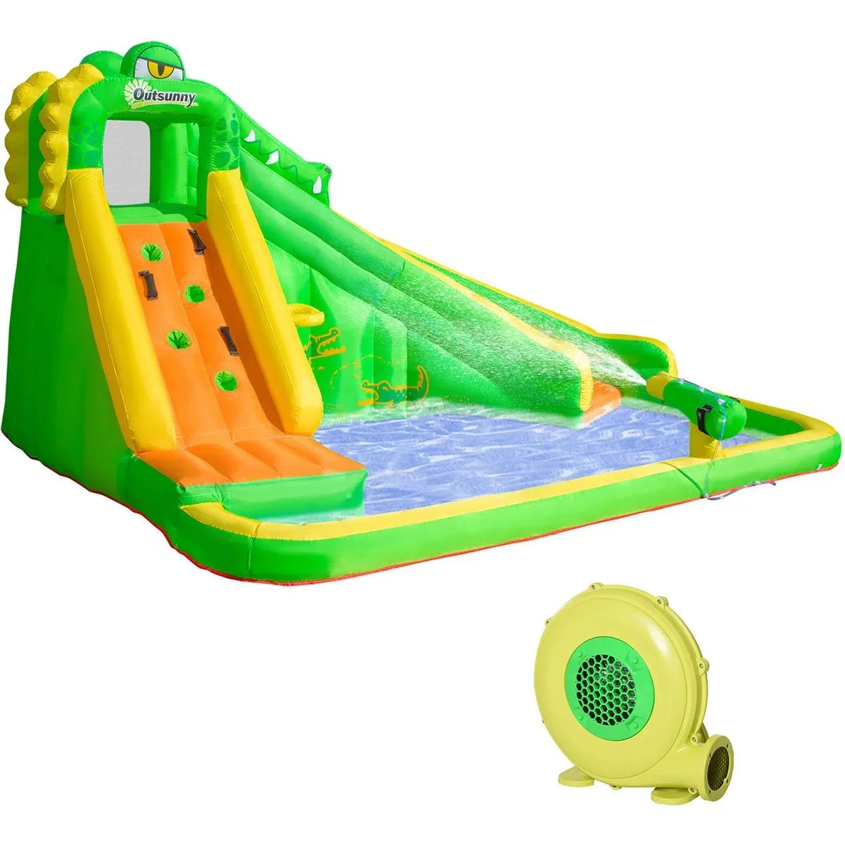 Aufblasbare Hüpfburg - mit Pool und Wasserkanone - 380 x 285 x 225 cm - 4