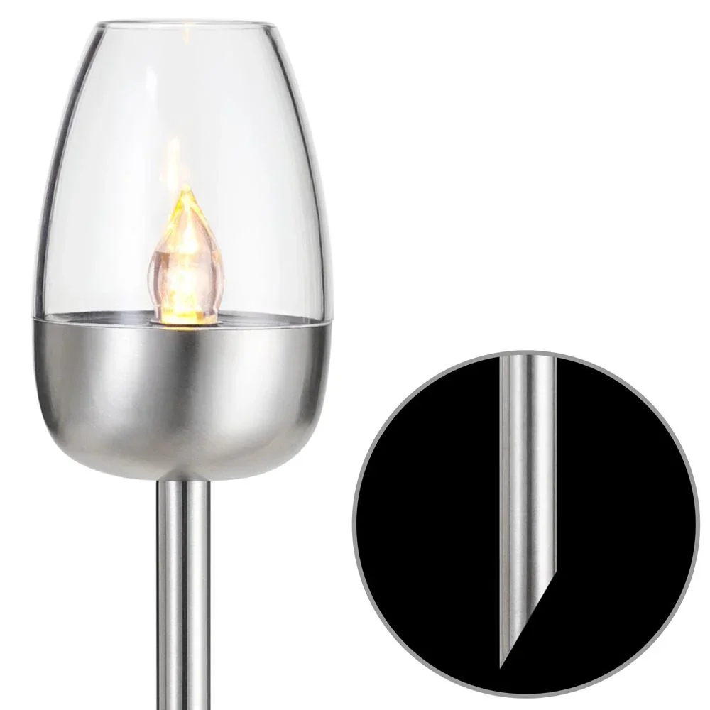 Solarleuchten 3er-Set Edelstahl 38cm - 1