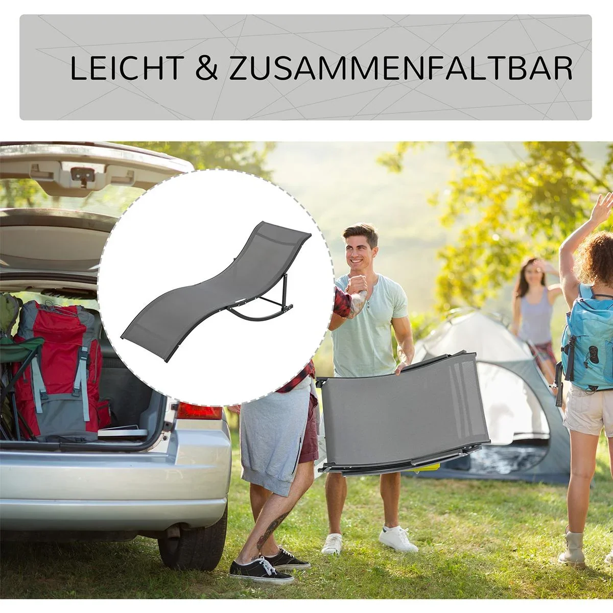 2er Set Sonnenliege Gartenliegen S - 0