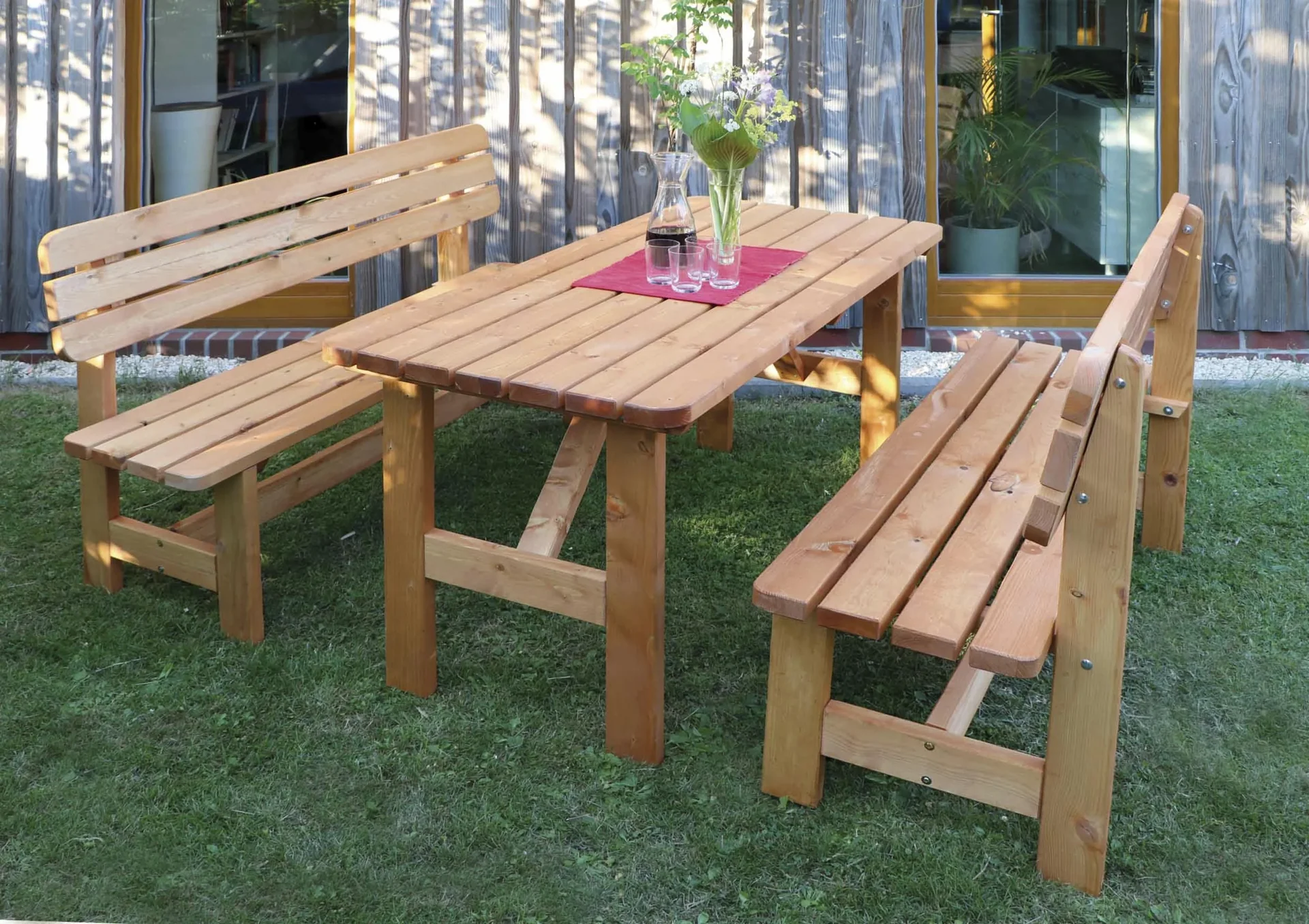 Holz-Garnitur Summer honigbraun - 1