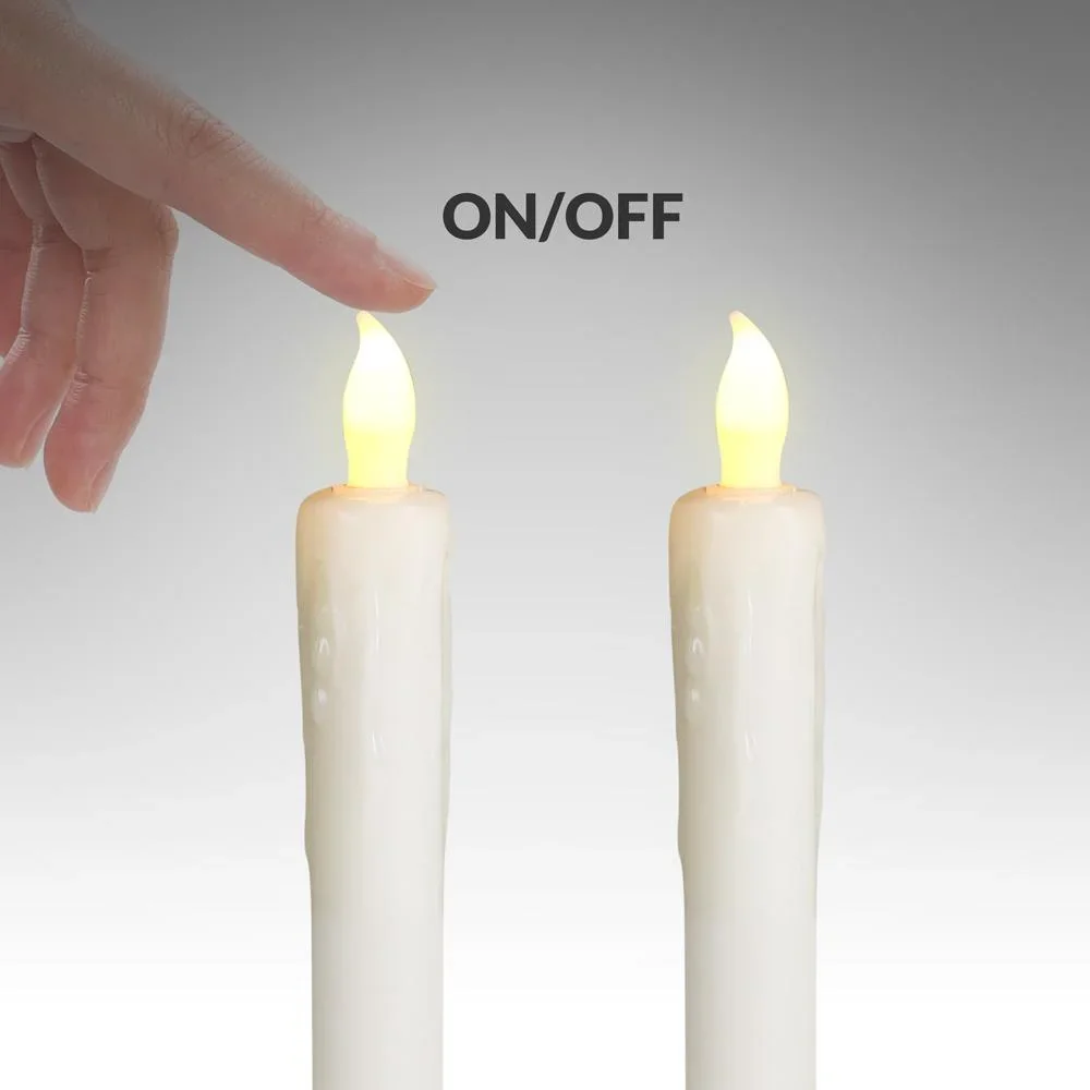 LED Stabkerze 4er Set Ø2,1cm inkl. Kerzenhalter - 2