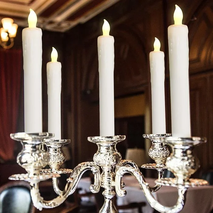 LED Stabkerze 4er Set Ø2,1cm inkl. Kerzenhalter - 5