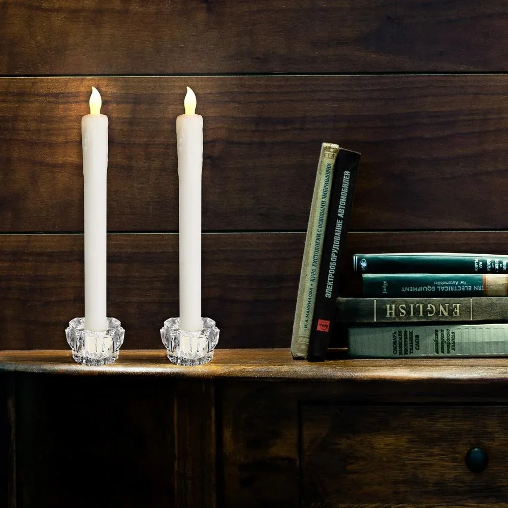 LED Stabkerze 4er Set Ø2,1cm inkl. Kerzenhalter - 8