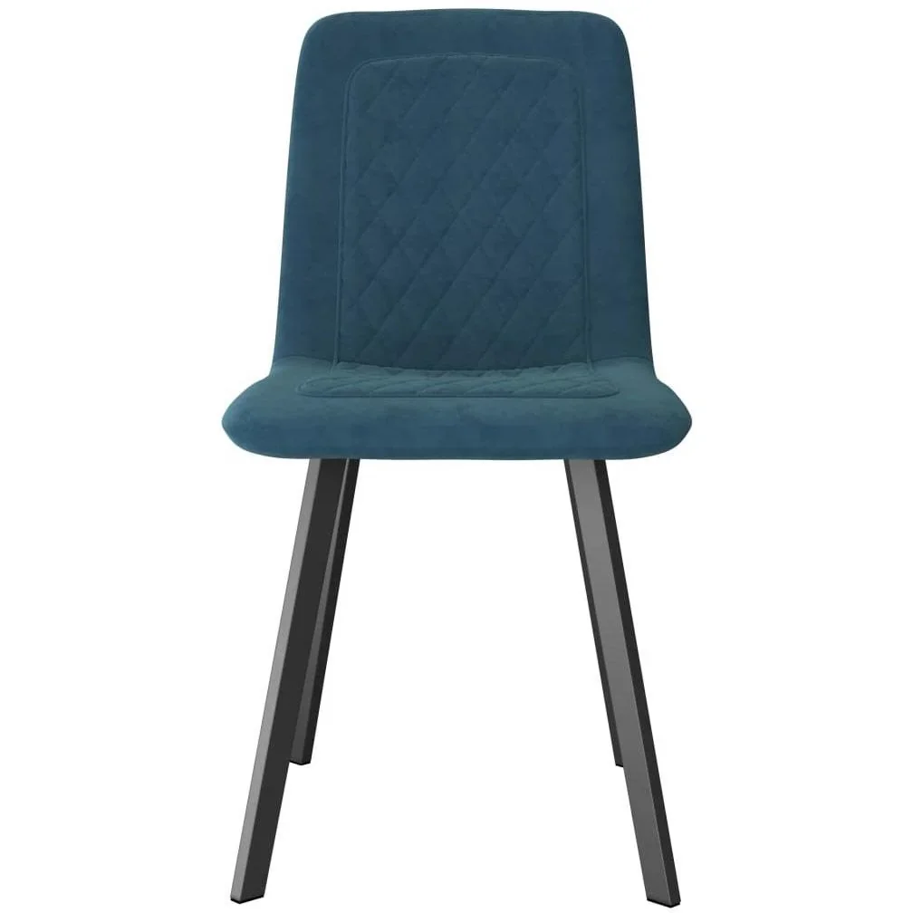 Esszimmerstühle 2 Stück blau Samt - 0