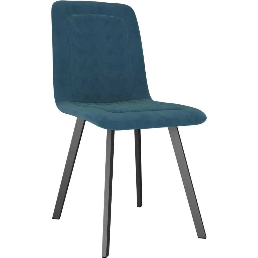 Esszimmerstühle 2 Stück blau Samt - 2