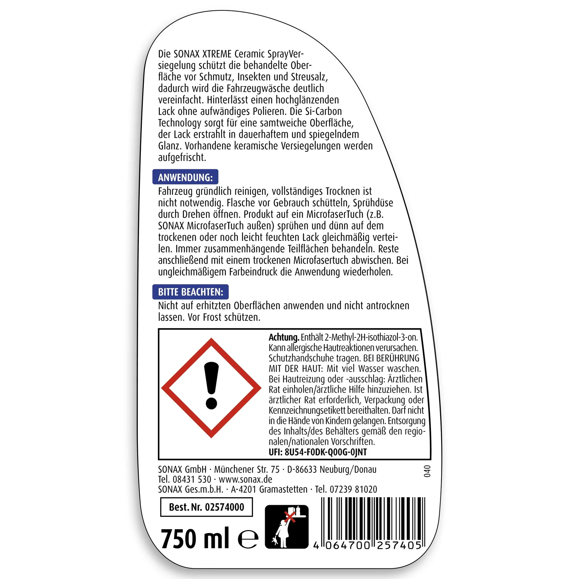 XTREME Ceramic Spray Versiegelung 750 ml - 1