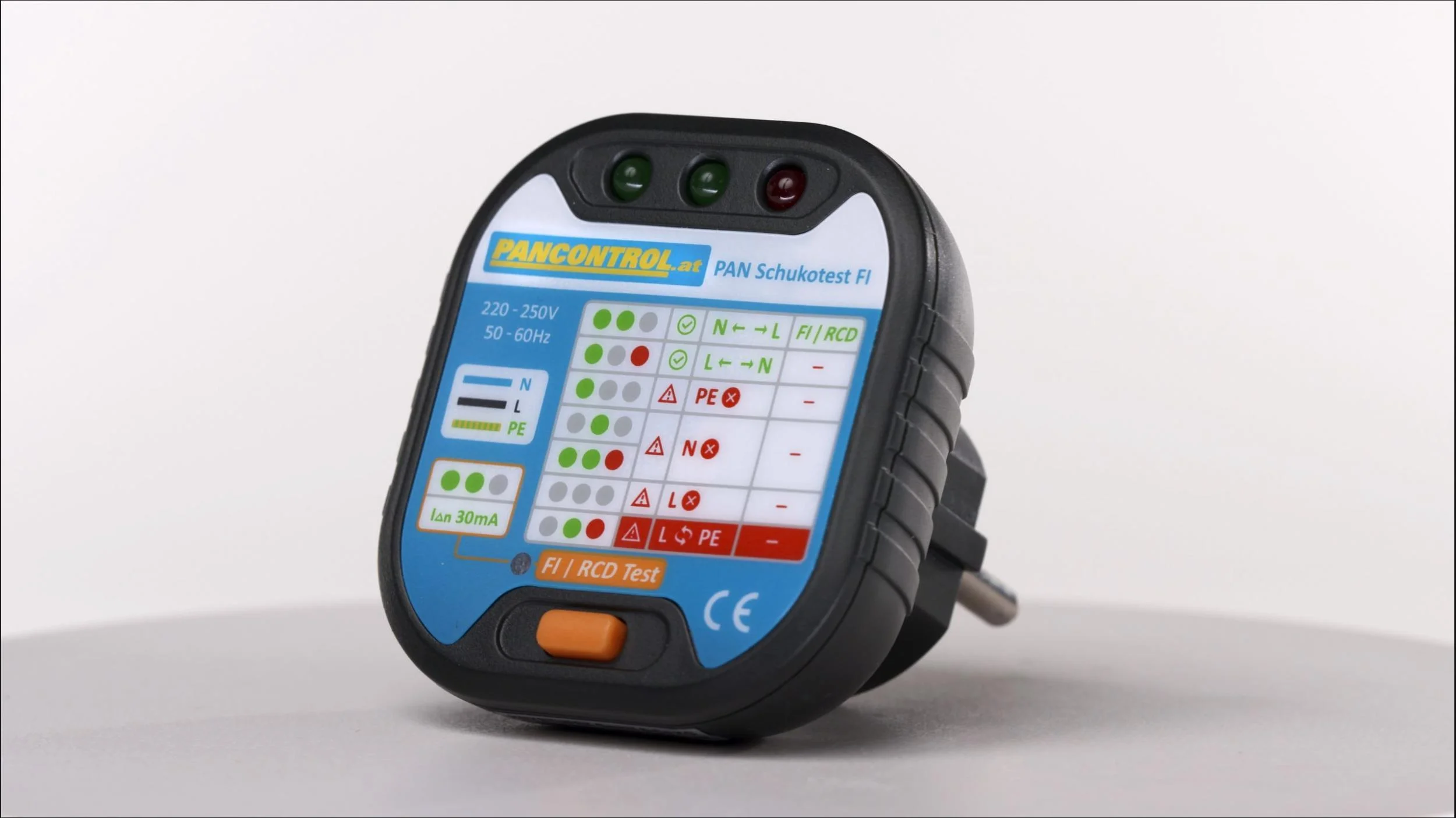 Steckdosen-Prüfer + 30mA FI-Test - 4