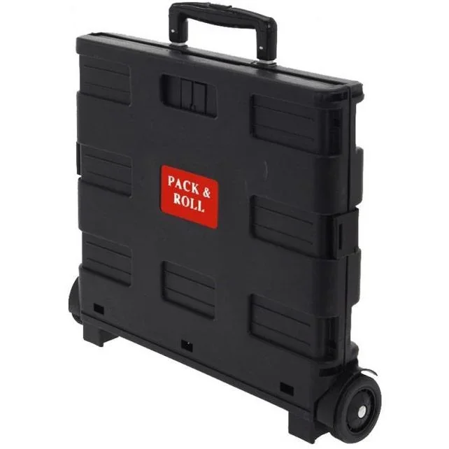 Boodschappentrolley Easy Pack & Roll XL vouwkrat zwart 57L 25kg - 0