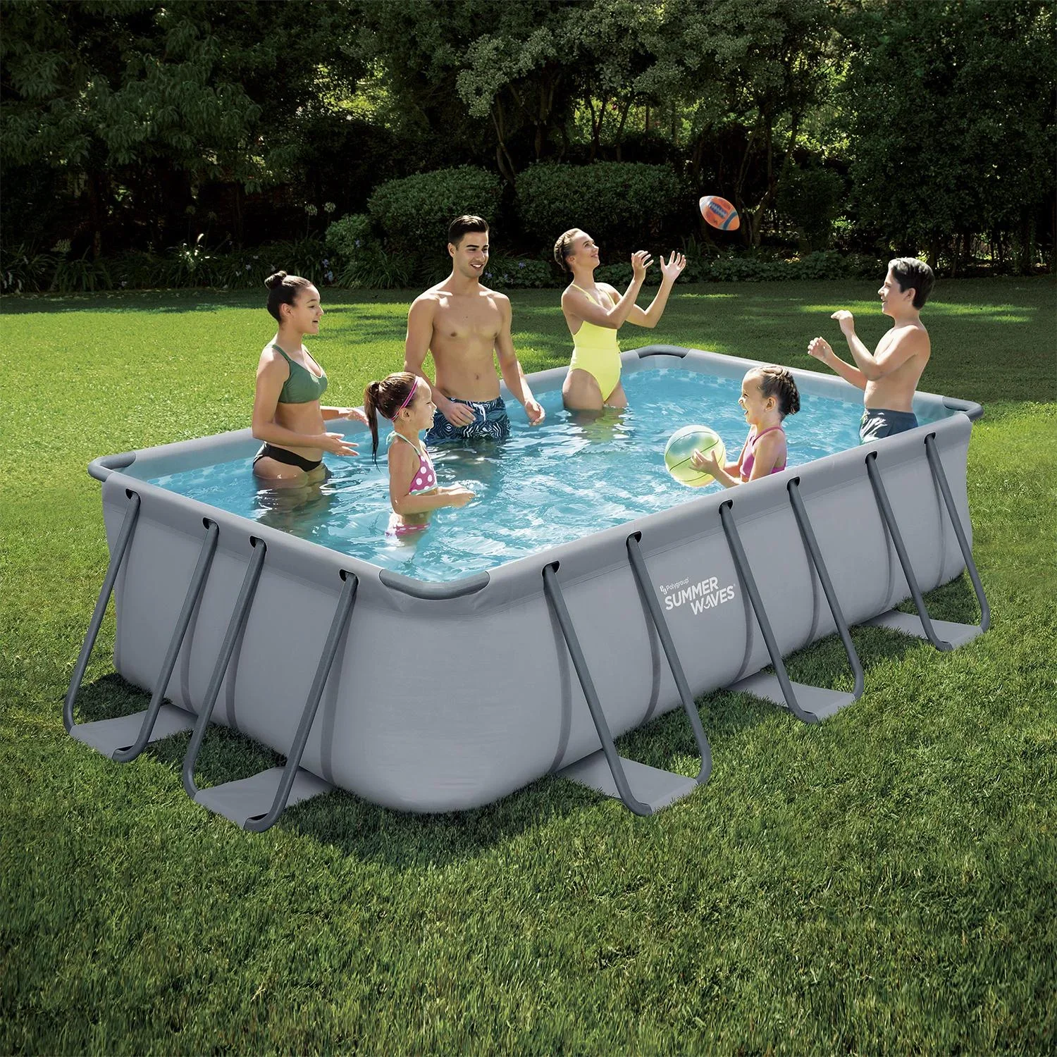 Elite Frame Pool 400 x 200 x 100 cm anthrazit - 3