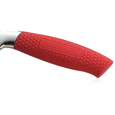 6-teiliges Messerset mit Messerblock - rostfreier Stahl - rot - 0