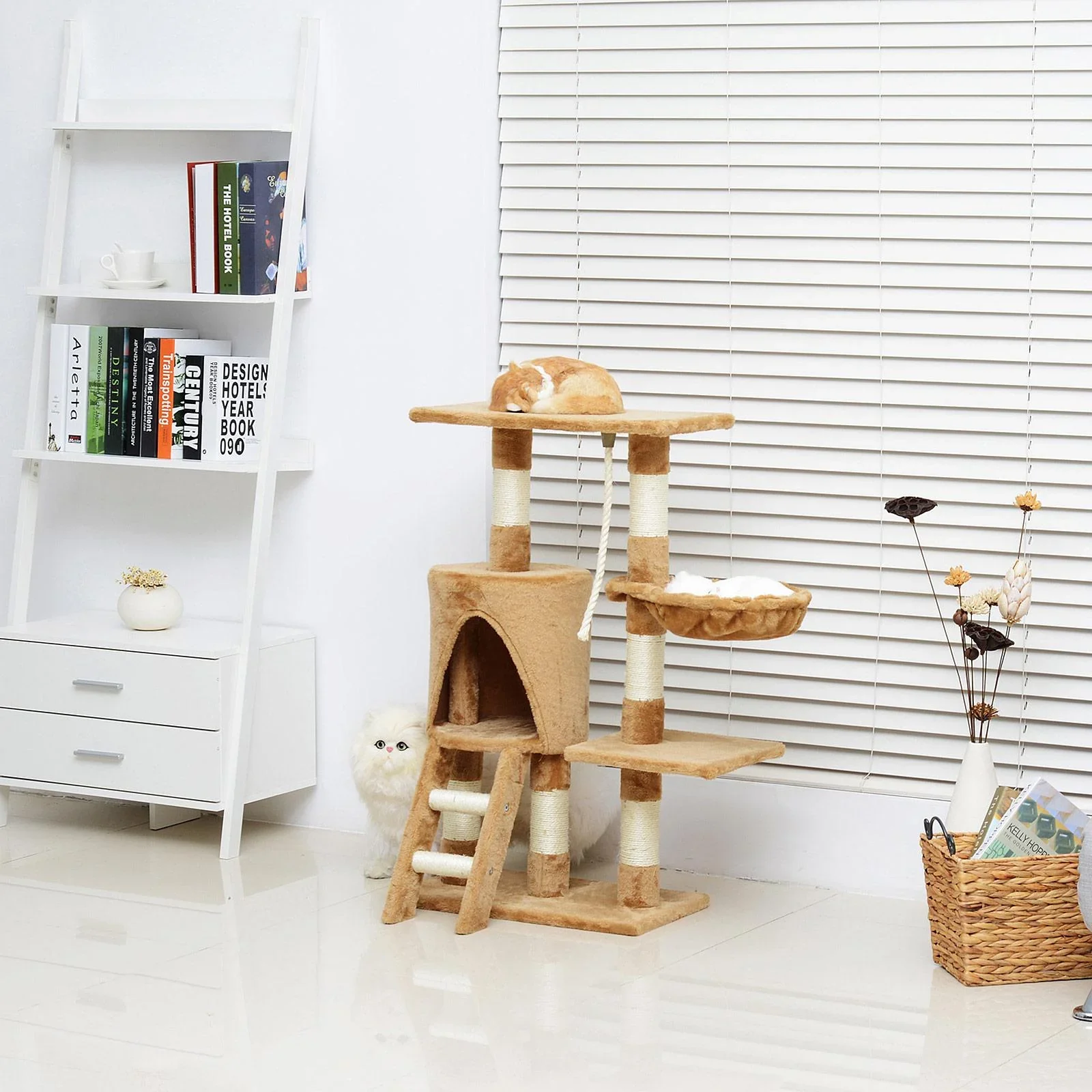 Kratzbaum Katzenbaum Kletterbaum Katzenbett Spielbaum Braun - 1