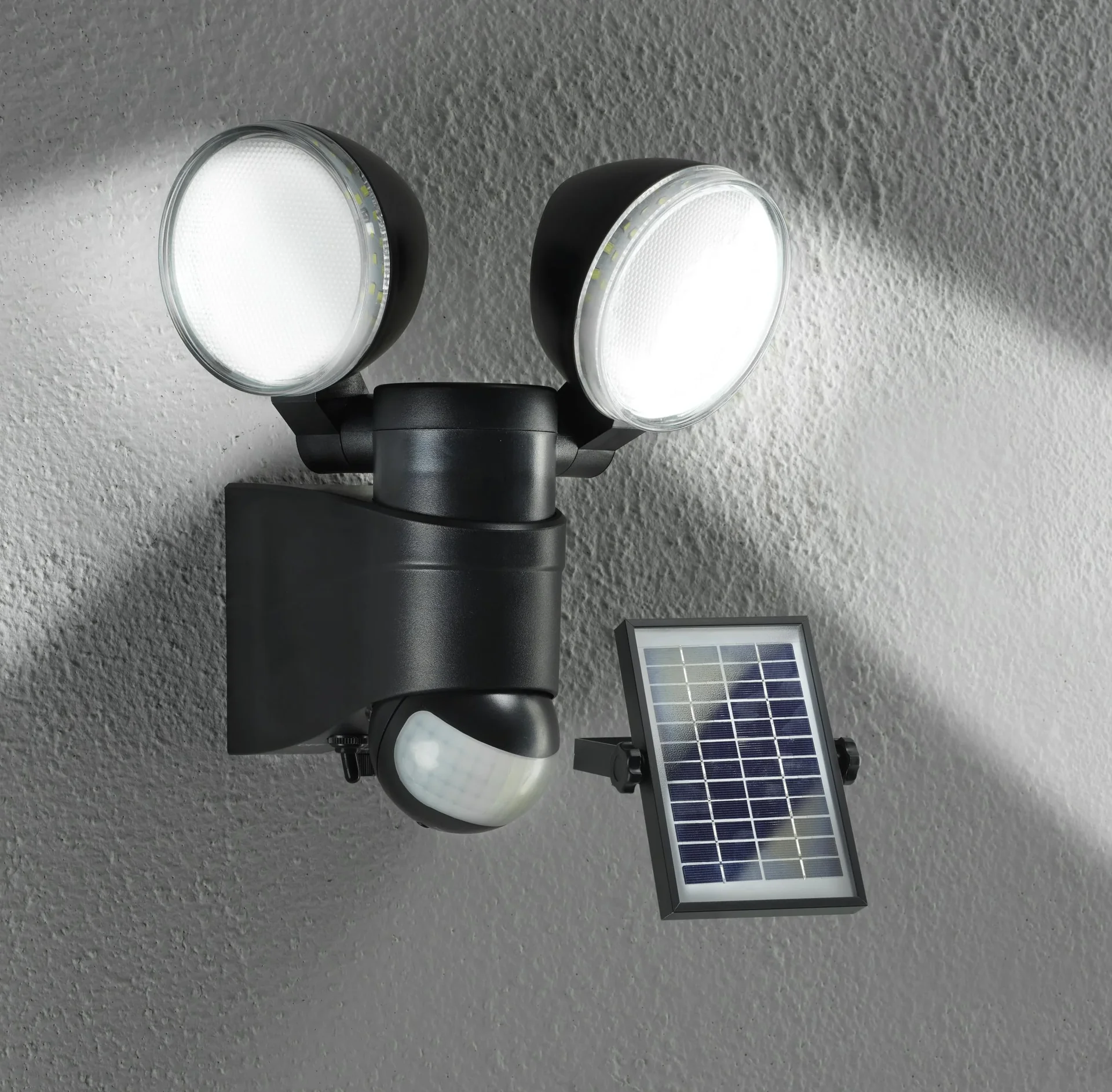 Duo Strahler mit Solarpanel und Bewegungsmelder - 4
