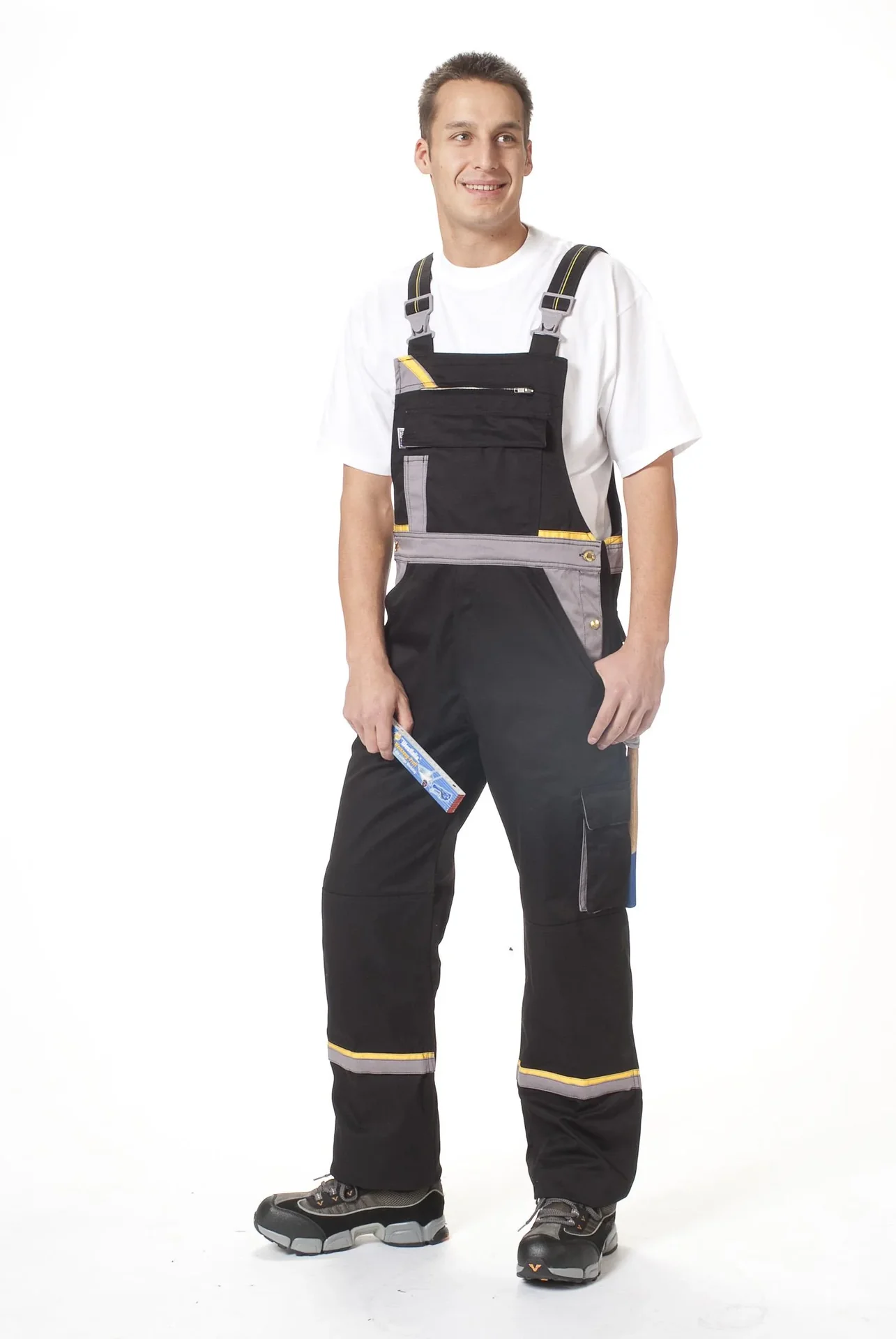 Arbeits Latzhose, Farbe schwarz/grau, Gr.56 - 0