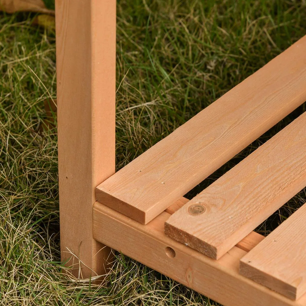 Gewächshaus aus Massivholz mit Polycarbonatplatten Orange - 2