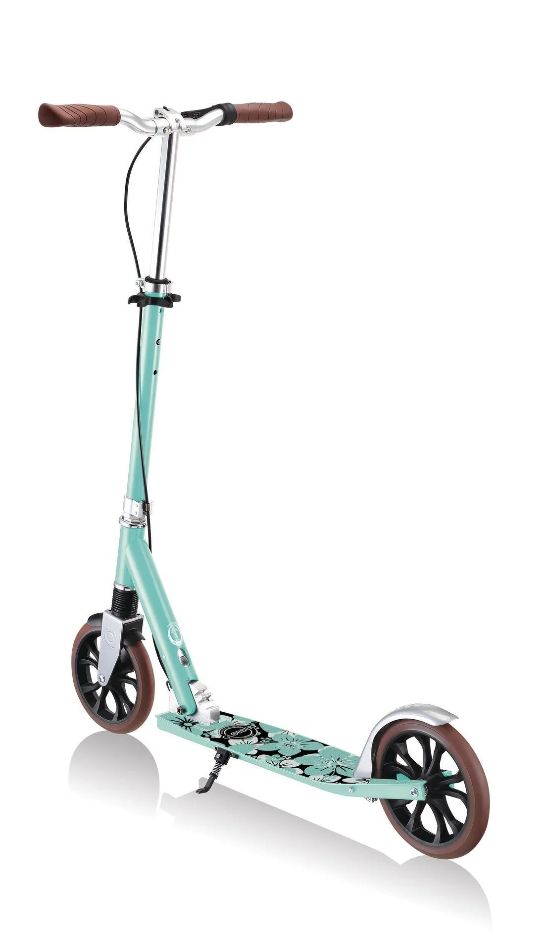 NL 205 Deluxe Tretroller, 205 mm, ABEC 7, Handbremse, höhenverstellbar, Frontfederung, Klappmechanismus, mint - 0