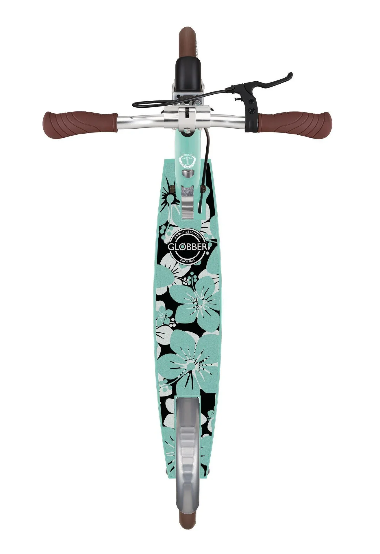 NL 205 Deluxe Tretroller, 205 mm, ABEC 7, Handbremse, höhenverstellbar, Frontfederung, Klappmechanismus, mint - 2