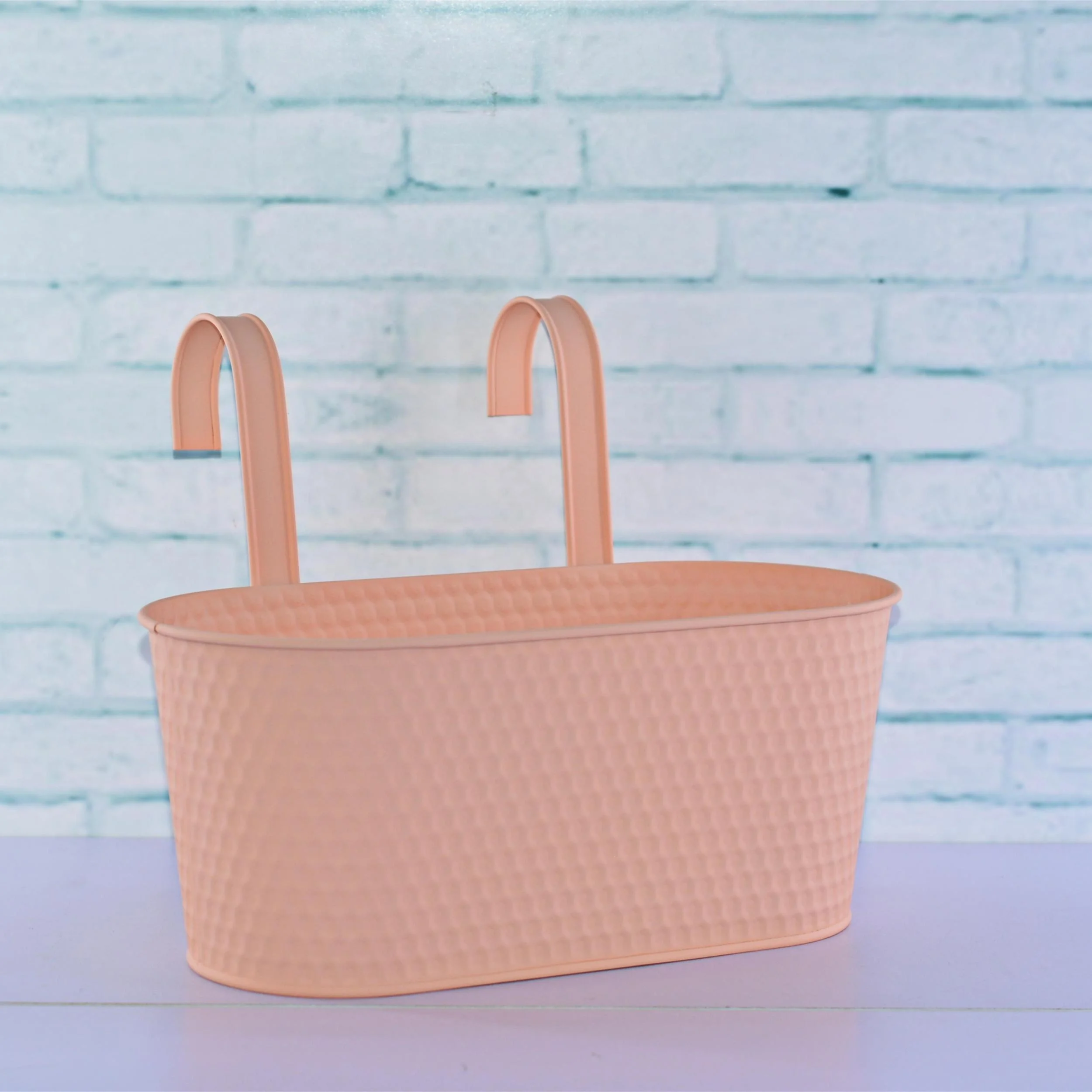Übertopf Orange aus Metall 2er Set - 0