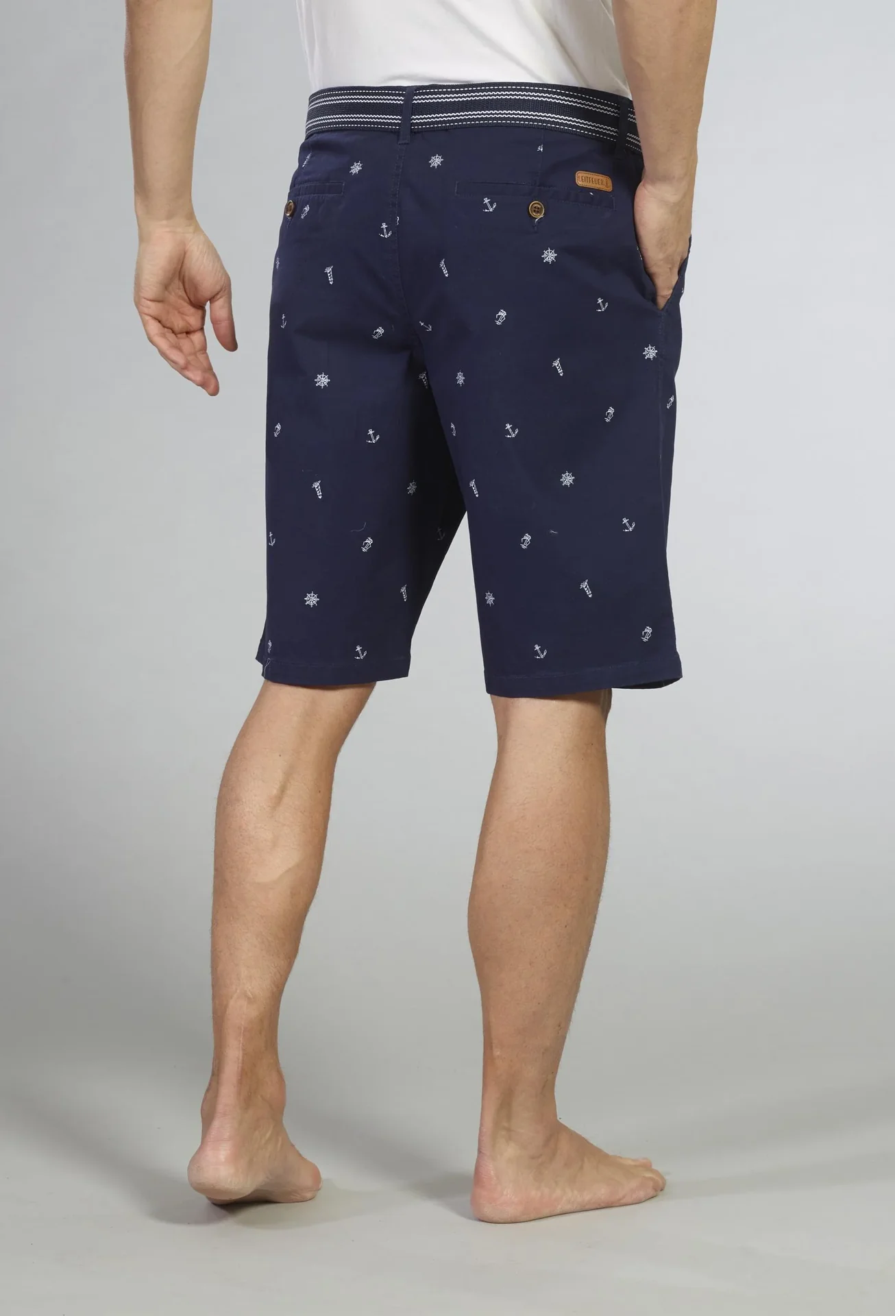 Bermudashhorts mit maritimen Druck, Farbe marine, Gr.M - 2
