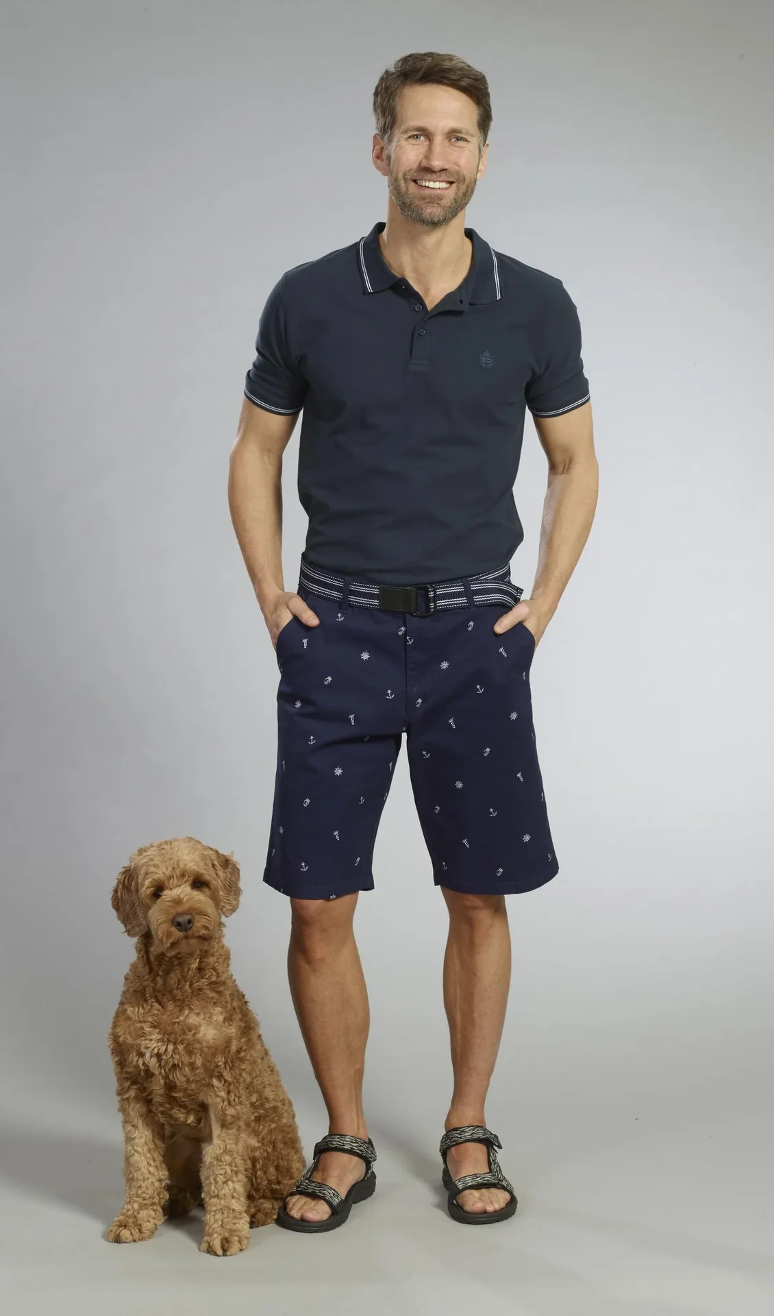 Bermudashhorts mit maritimen Druck, Farbe marine, Gr.M - 6