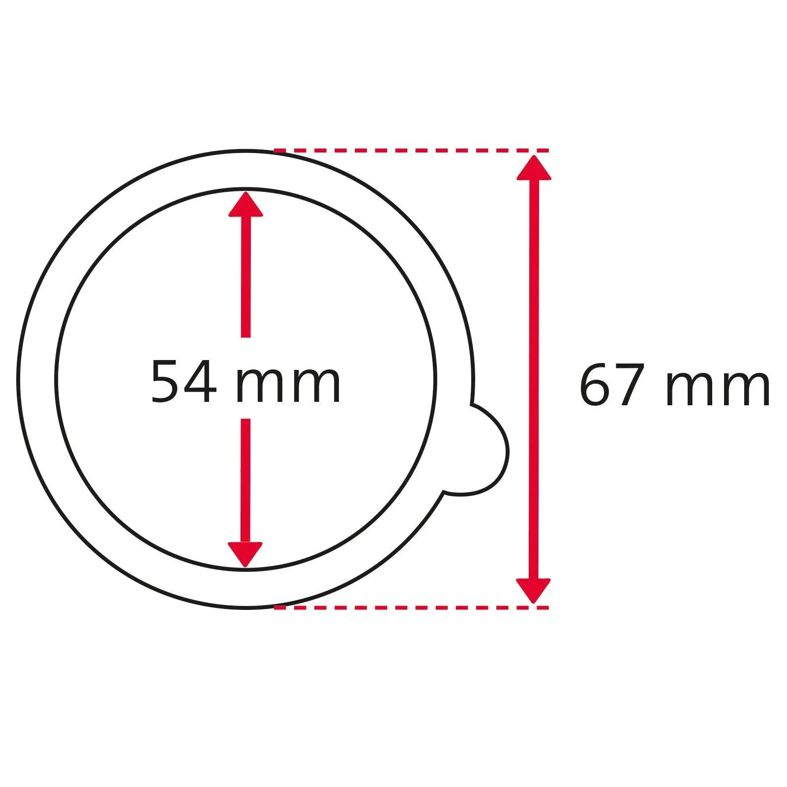 Einkoch-Gummiringe, 54 x 67 mm, Einfüllmündung 60 mm, 6 Stück - 1