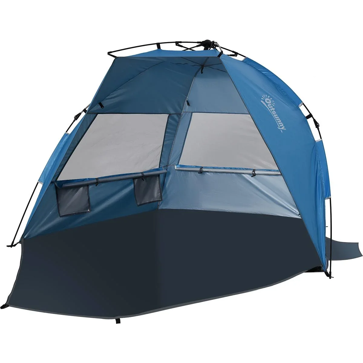 Strandmuschel für 2 Personen blau - 3