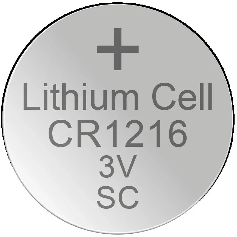 Lithium Knopfzelle CR1216, 3 Volt - 5 Stück - 0
