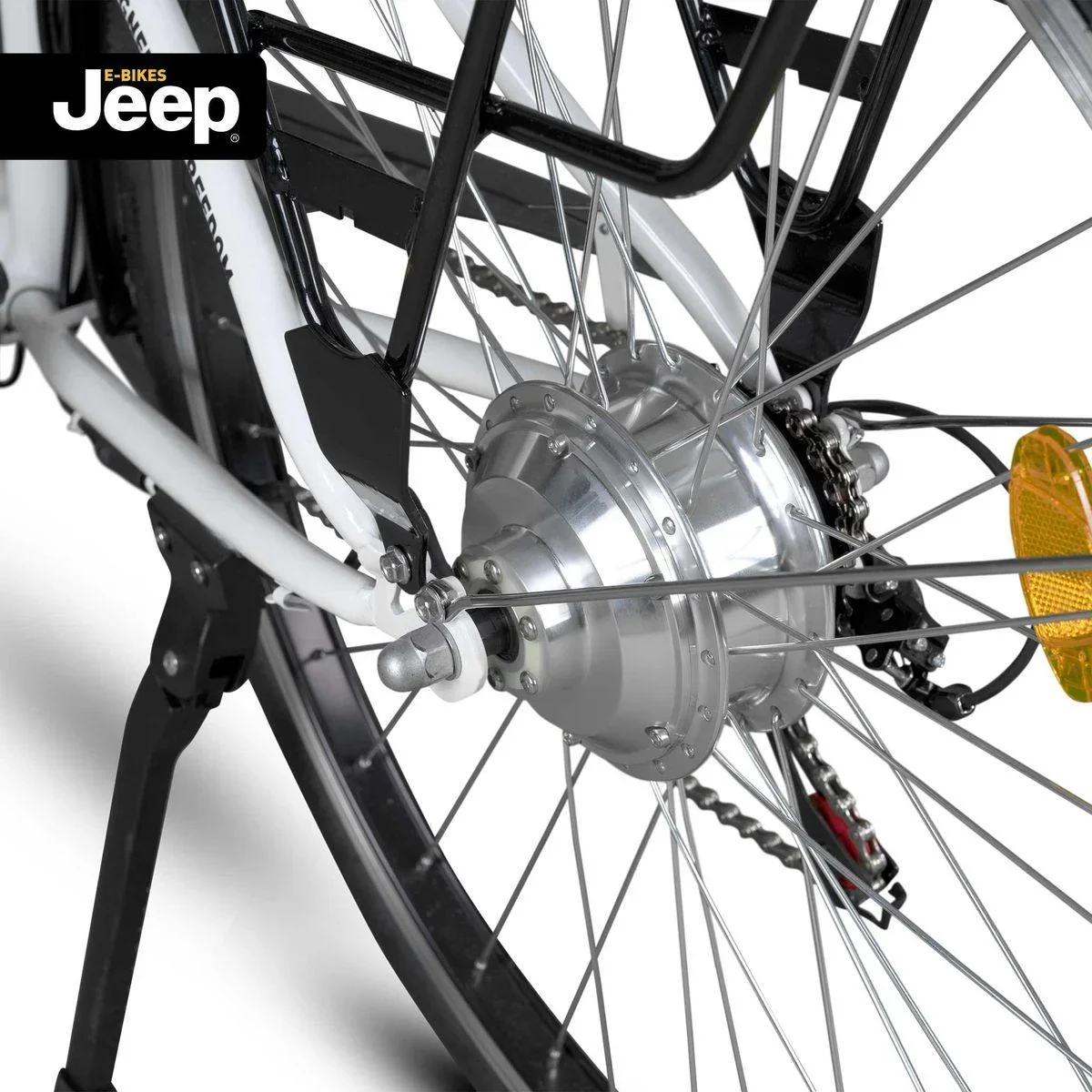 Unisex City E-Bike, 28 Zoll , Rahmengröße 44 cm 6-Gang Kettenschaltung, weiß, ECR 3001 - 2