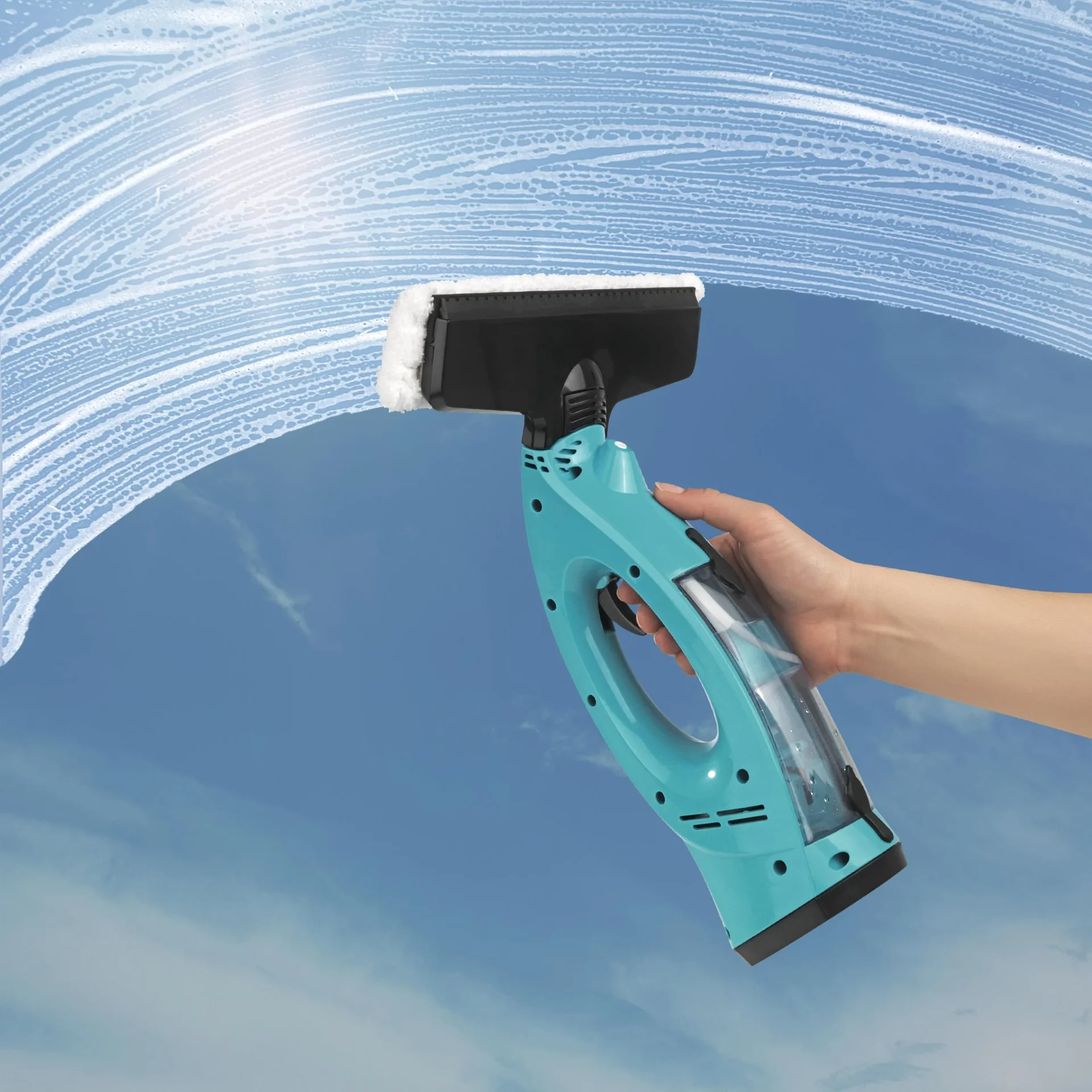 Akku Fensterreiniger 3in1 - Fenstersauger mit Sprüher - Einschäumer - Abzieher - 8