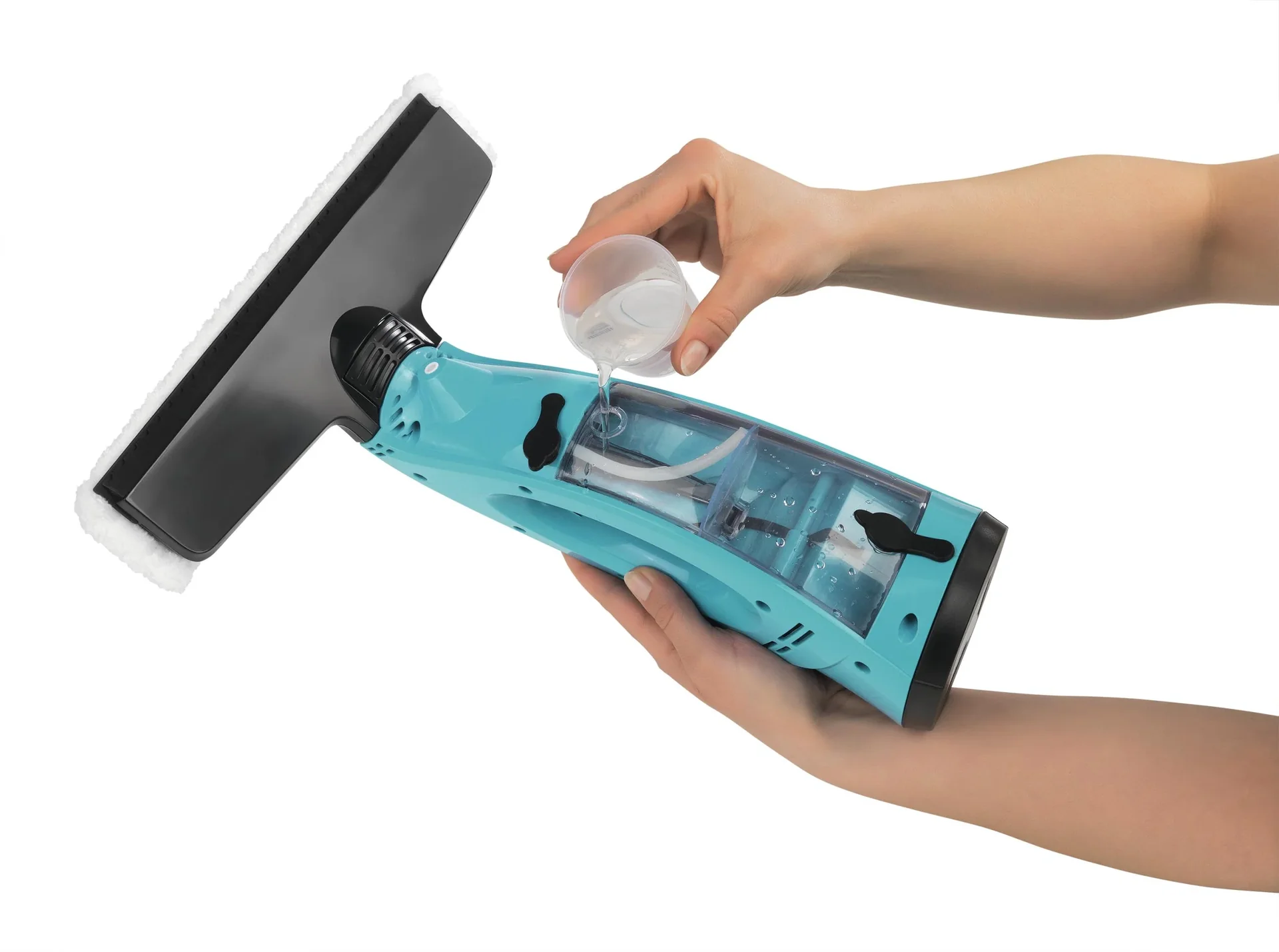 Akku Fensterreiniger 3in1 - Fenstersauger mit Sprüher - Einschäumer - Abzieher - 9