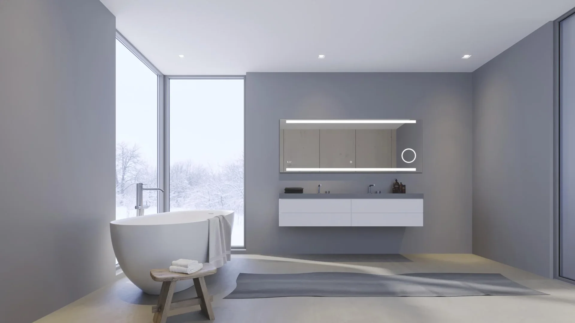 Badezimmerspiegel mit Beleuchtung, "King" - 160 x 60 cm - Lichtfarbe neutralweiß - Beleuchteter Kosmetikspiegel - 0