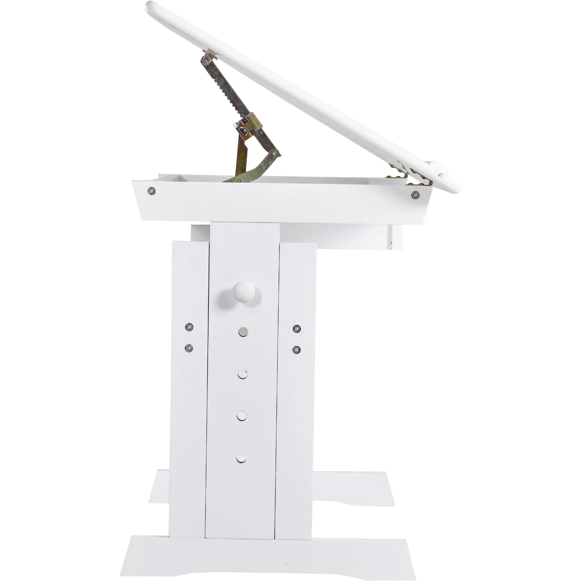 Arbeitstisch verstellbar mit Schublade, weiß - 4