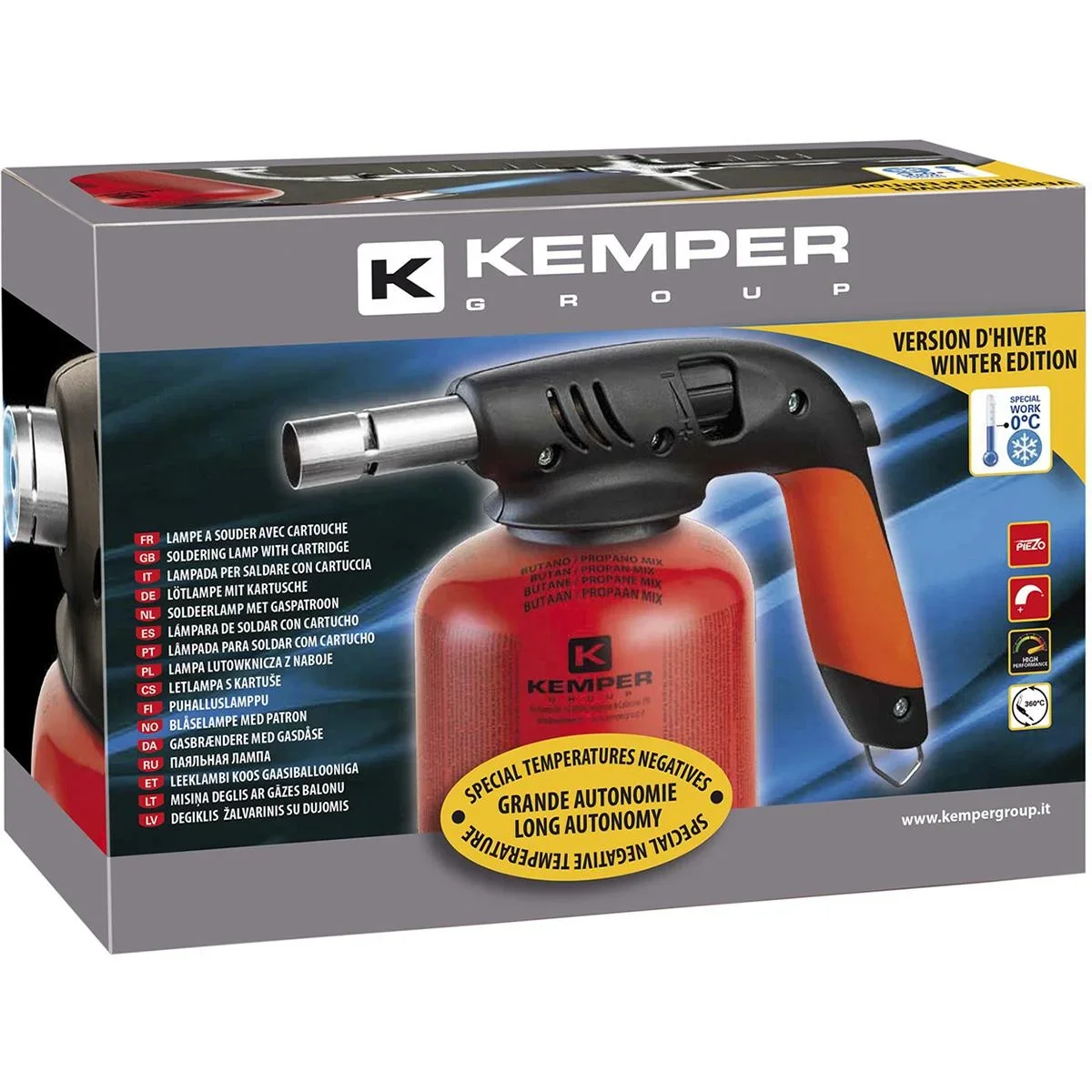 Lötbrenner mit Gaskartusche - Winter - 460 g - Rot - 1