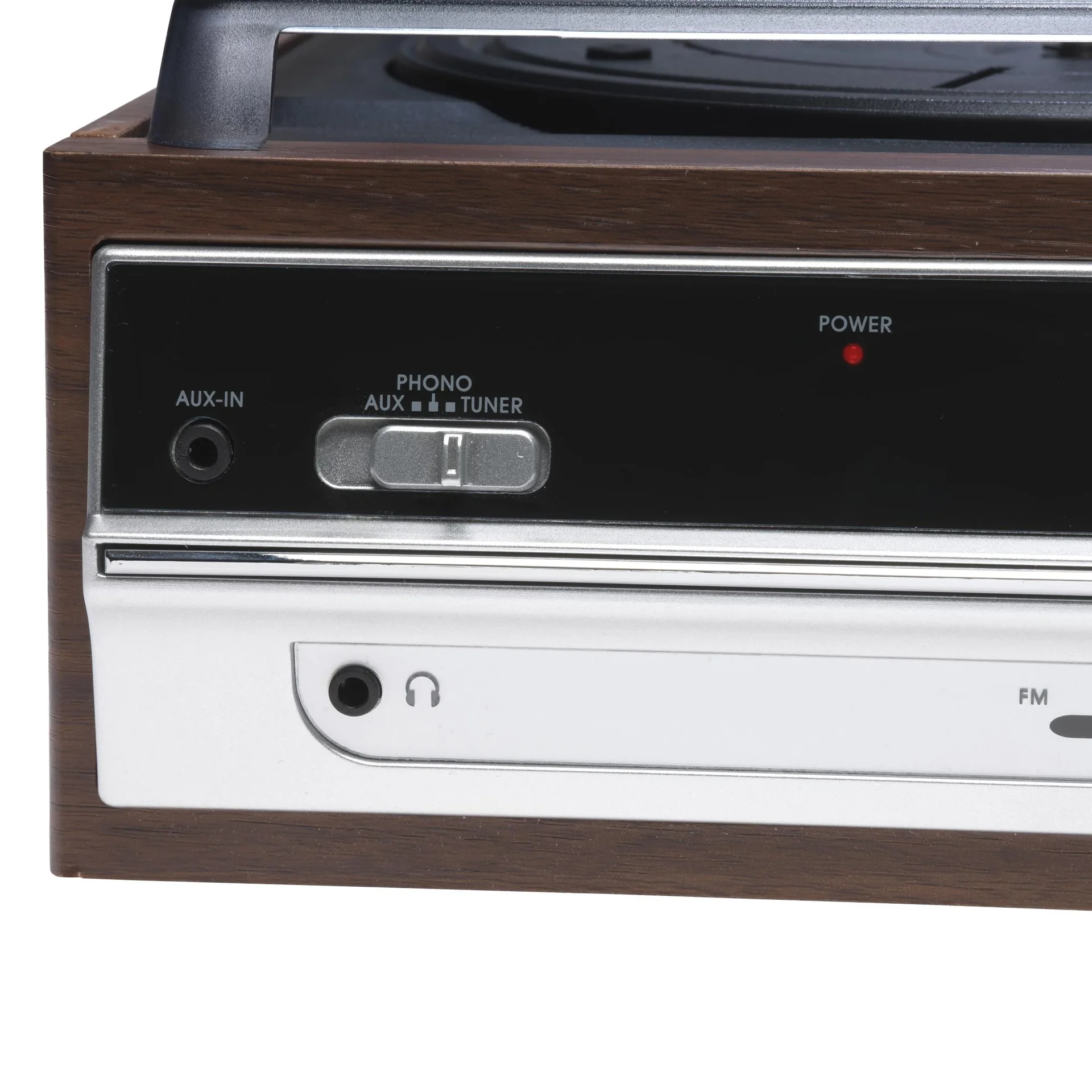 Retro Plattenspieler mit UKW Radio und eingebautem Lautsprechern - 2