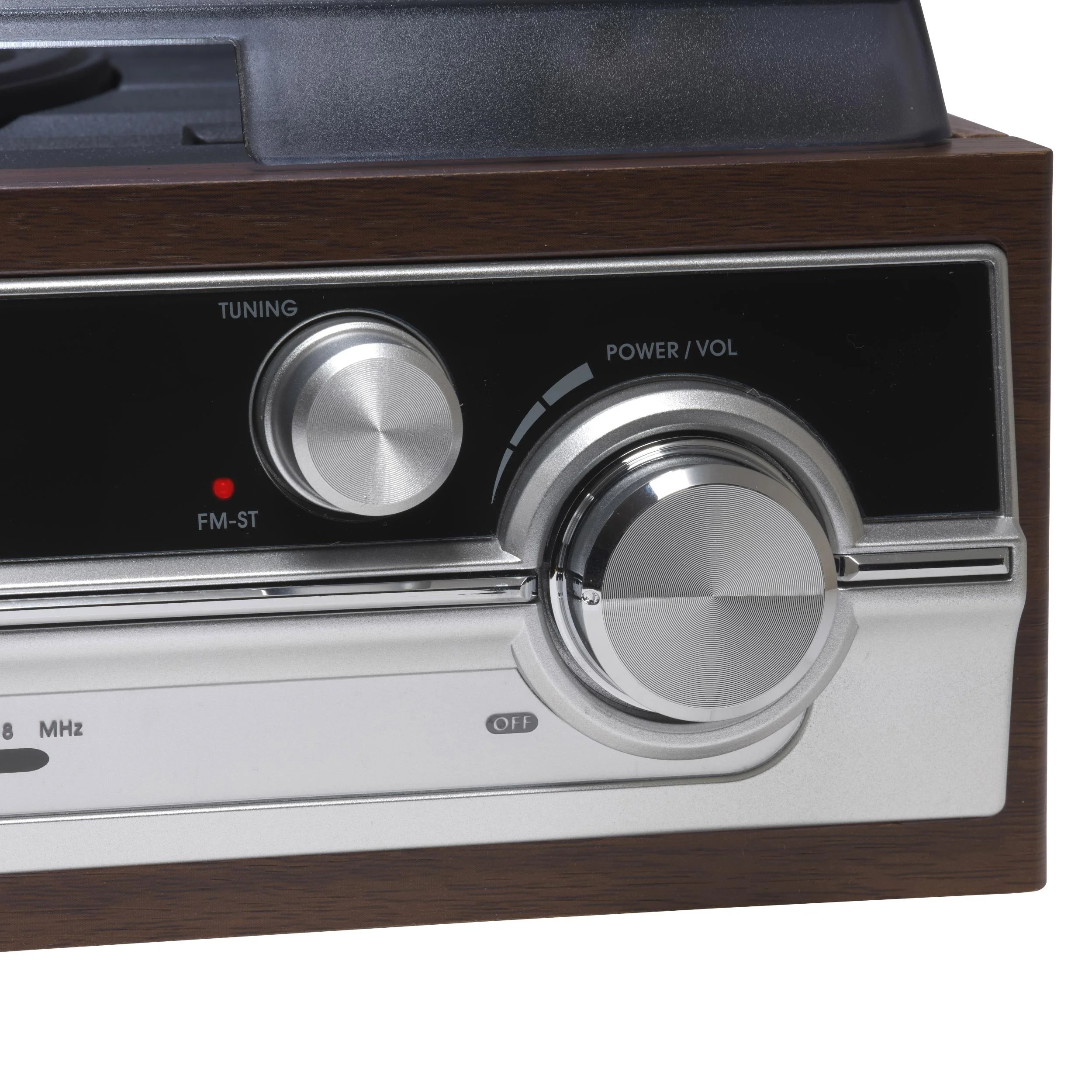 Retro Plattenspieler mit UKW Radio und eingebautem Lautsprechern - 8