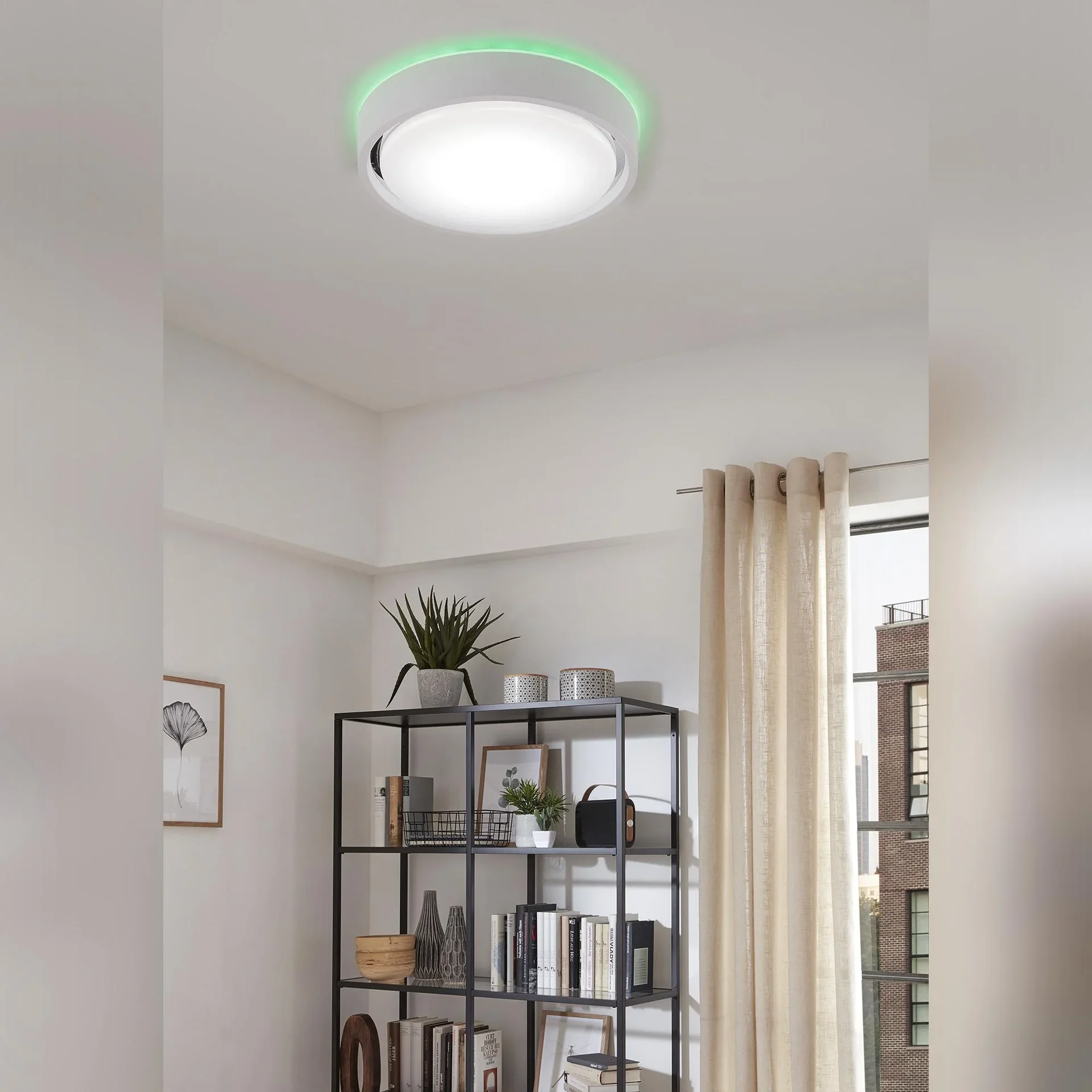 LED Deckenleuchte, rund, Ø 36 cm, CCT, Bewegungssensor, 30 Watt, weiß - 1