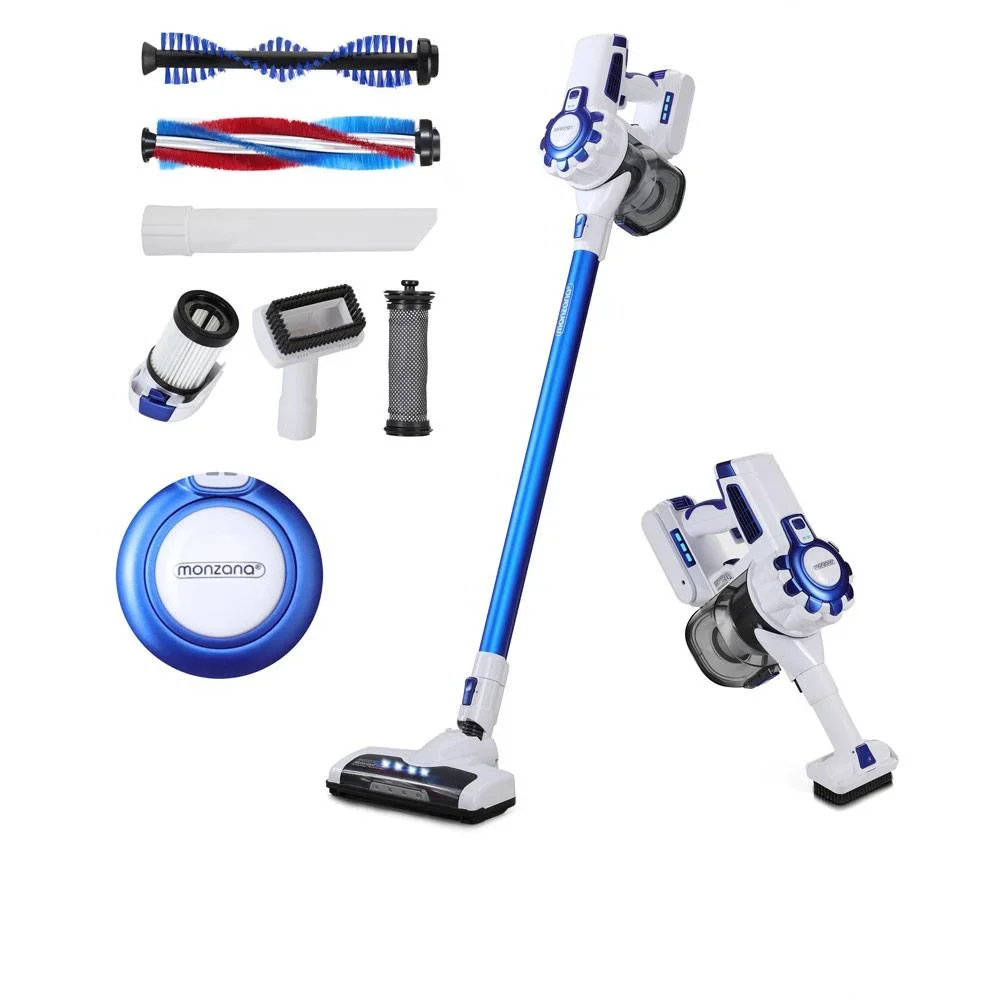Kabelloser Staubsauger - All in 1 inklusive Ladestation etc. am Akku MZ5 Weiß/Blau - 3