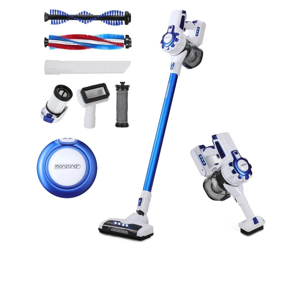 Kabelloser Staubsauger - All in 1 inklusive Ladestation etc. am Akku MZ5 Weiß/Blau - 4