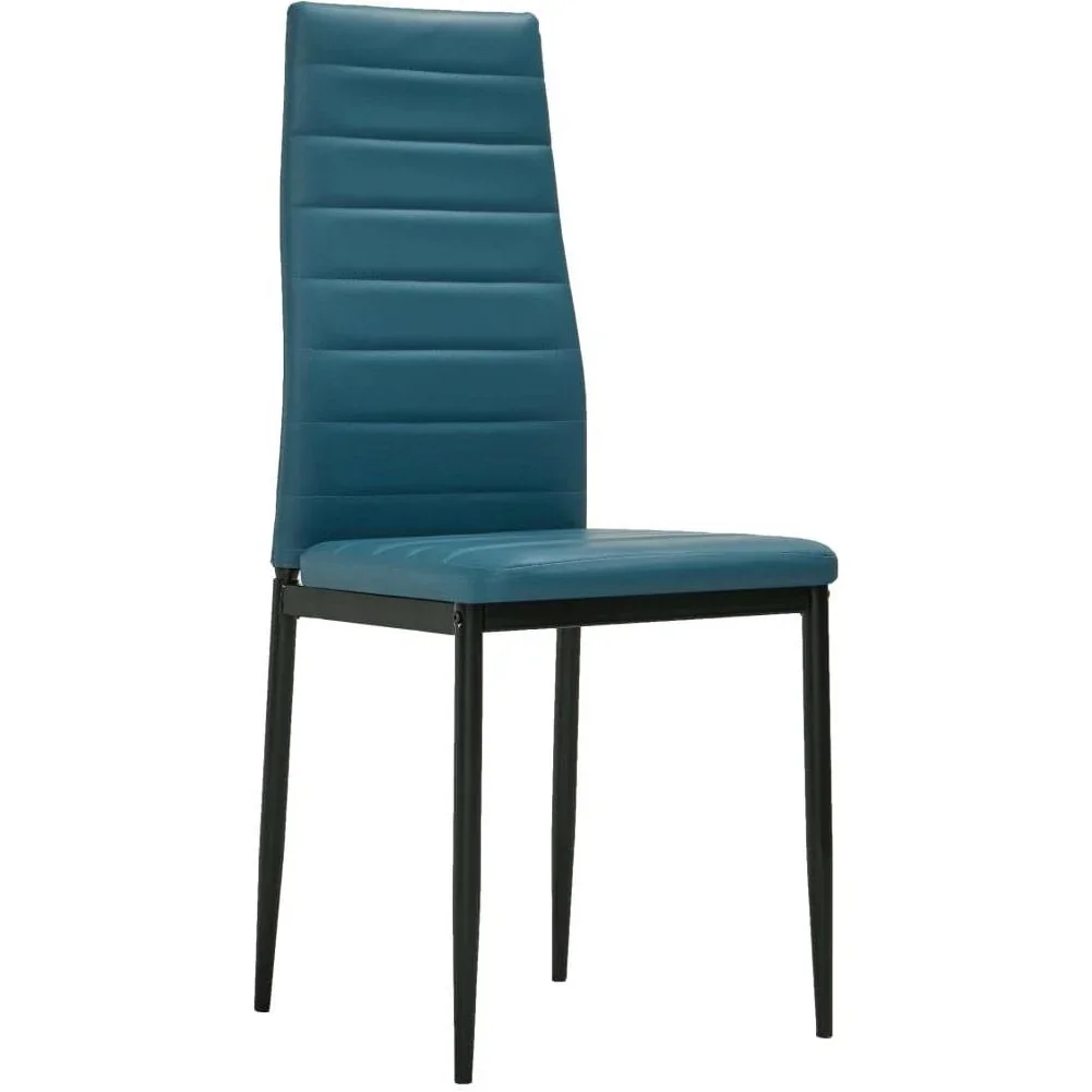 Esszimmerstühle 4-Sitzer Kunstleder ozeanblau - 1