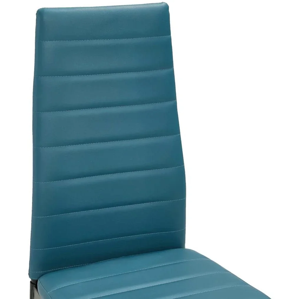 Esszimmerstühle 4-Sitzer Kunstleder ozeanblau - 3