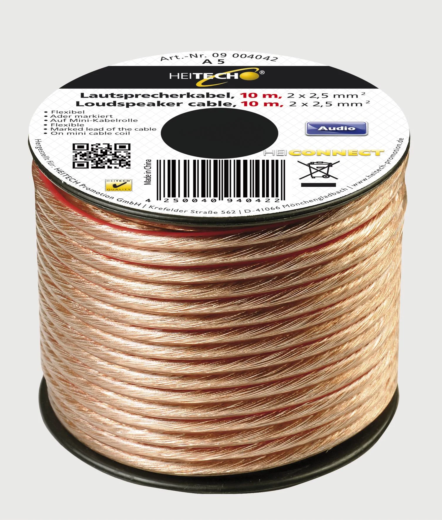 Lautsprecherkabel 10m, 2x2,5mm² - 1