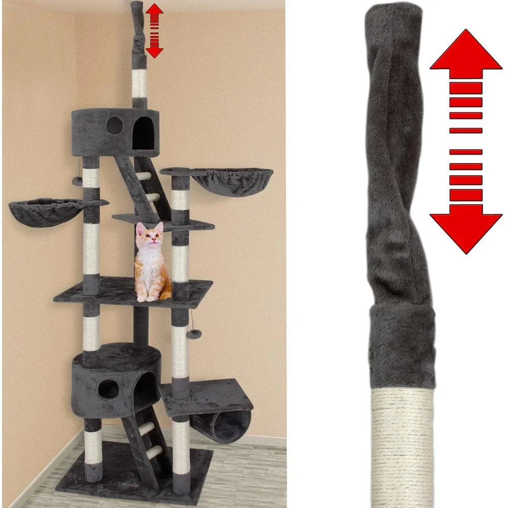 Codoca Kratzbaum, Deckenhöhe 240 - 260 cm Dunkelgrau - 0