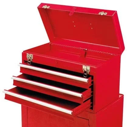 Utility Trolley MP99 - 3 Schubladen mit Schloss - 45,5x28x91 cm - Abnehmbarer Koffer - Rot - 1