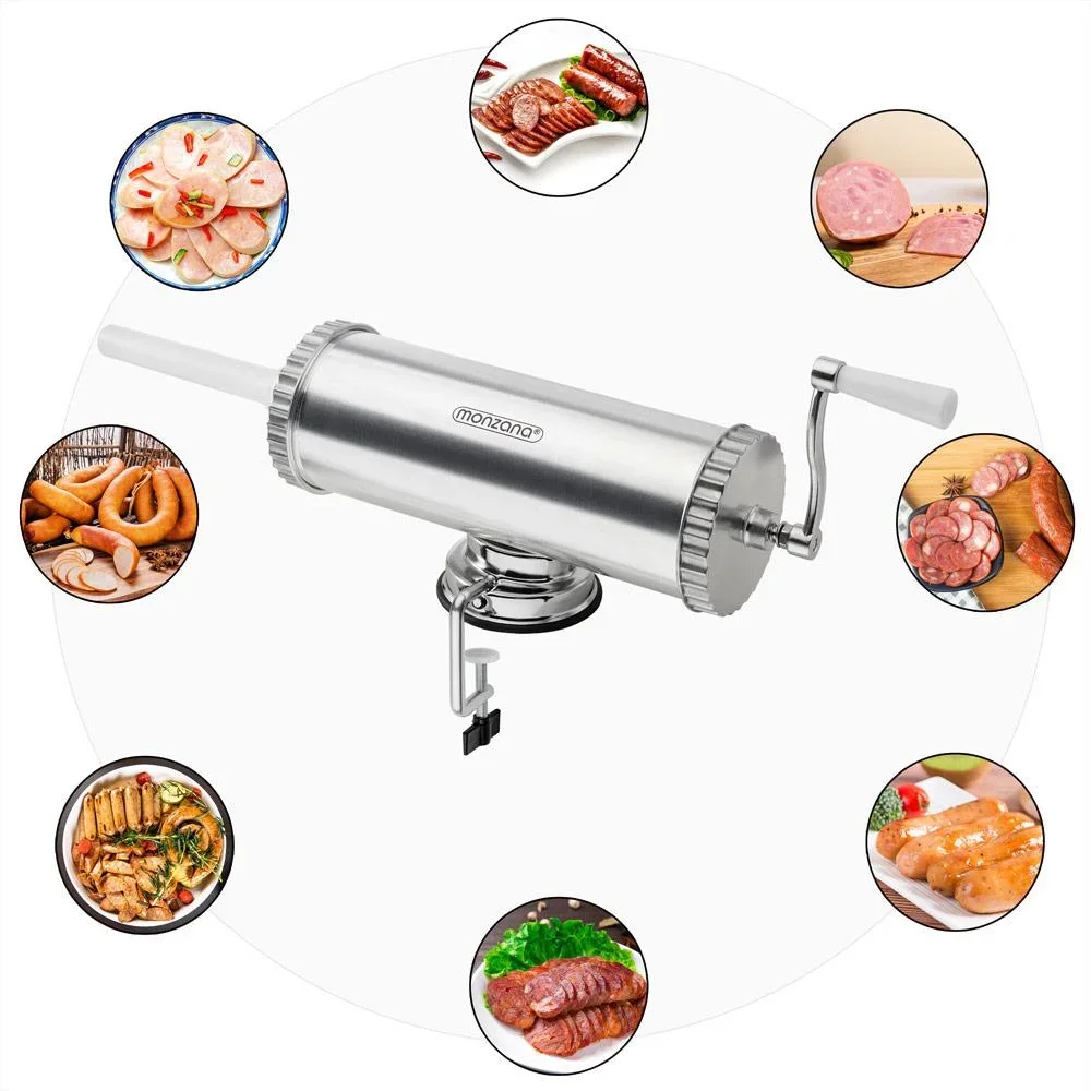 Wurstfüller - Vertikal - inkl. 4 Aufsätze - 2,5kg Fassungsvermögen - 3