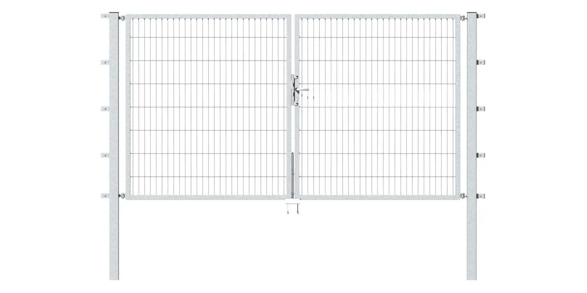 Doppeltor Flexo mit Zubehör, feuerverzinkt, Breite 200 cm, Höhe 120 cm, PF: 60x60 cm - 1