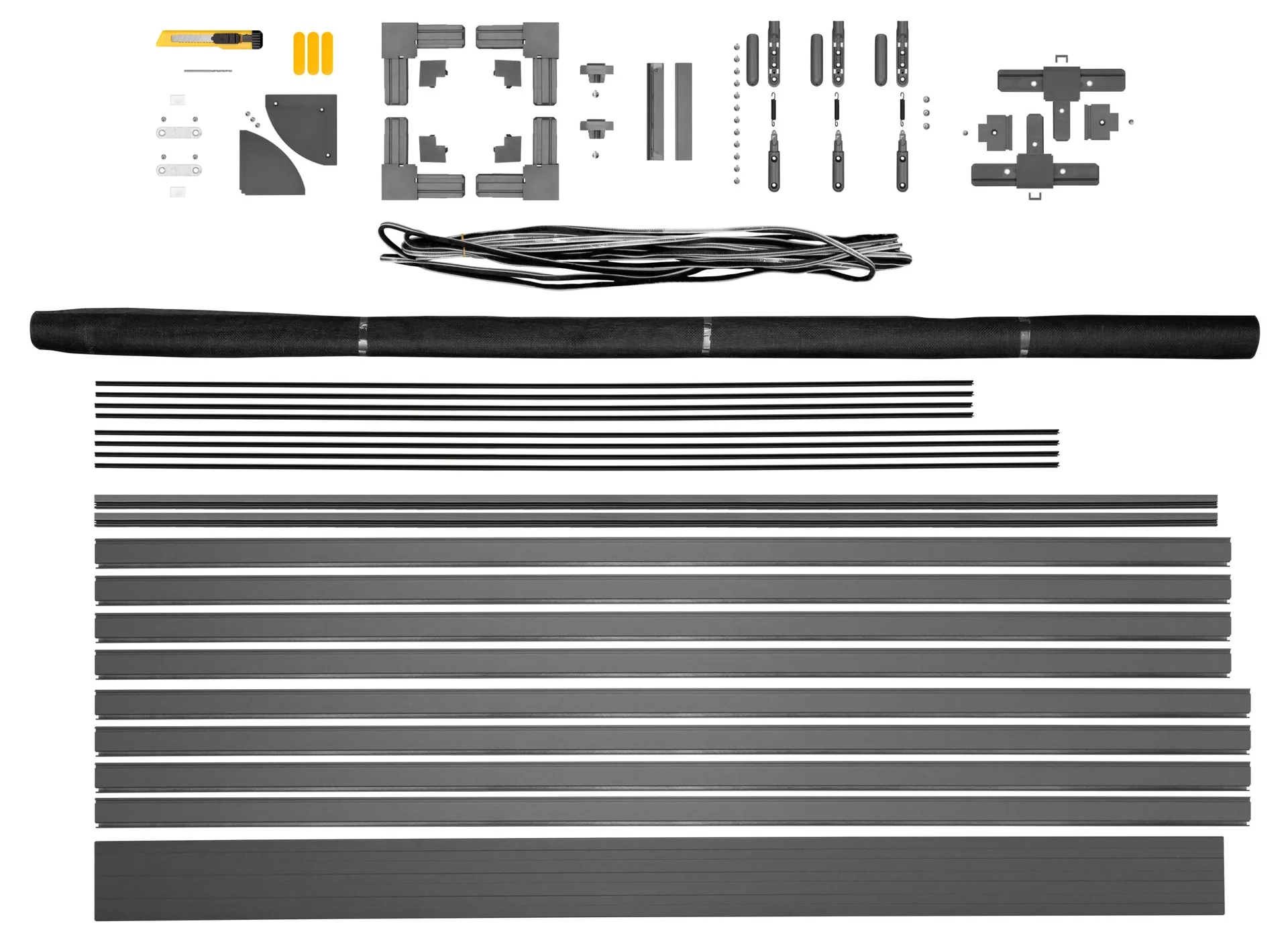 Fliegengittertür Premium, 100 x 215 cm, Farbe anthrazit - 3