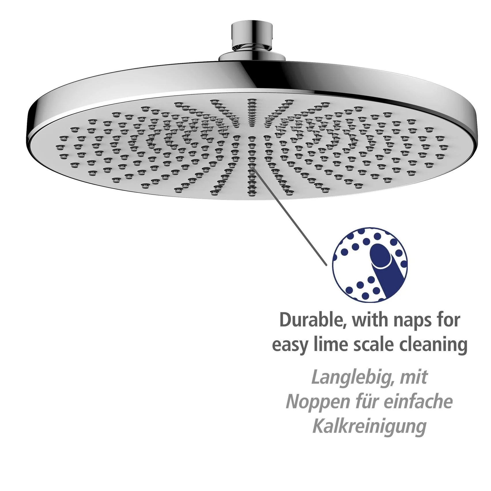 Regenduschkopf Ultimate Shower Chrom/Weiß, Ø 25 cm - 3