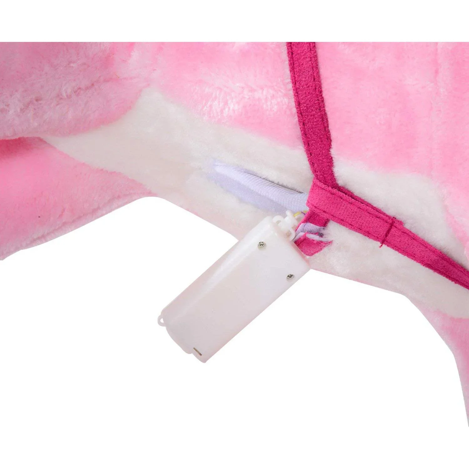 Schaukelpferd Kinder Schaukeltier Schaukelspielzeug Wiehern Pink - 2