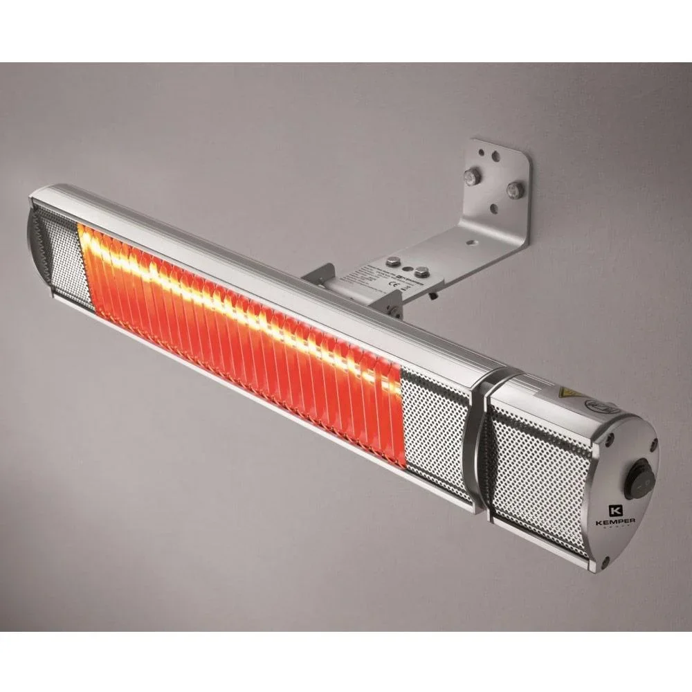 Heizung - Infrarot-Lampe - Terrassenheizung - innen und außen - 2000W - 24m² - IP55 - Mit Fernbedienung - 2